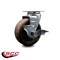 Service Caster 5'' High Temp Glass Filled Nylon Swivel Caster with Roller Bearing and Brake SCC-20S520-GFNRHT-TLB - alternate 4